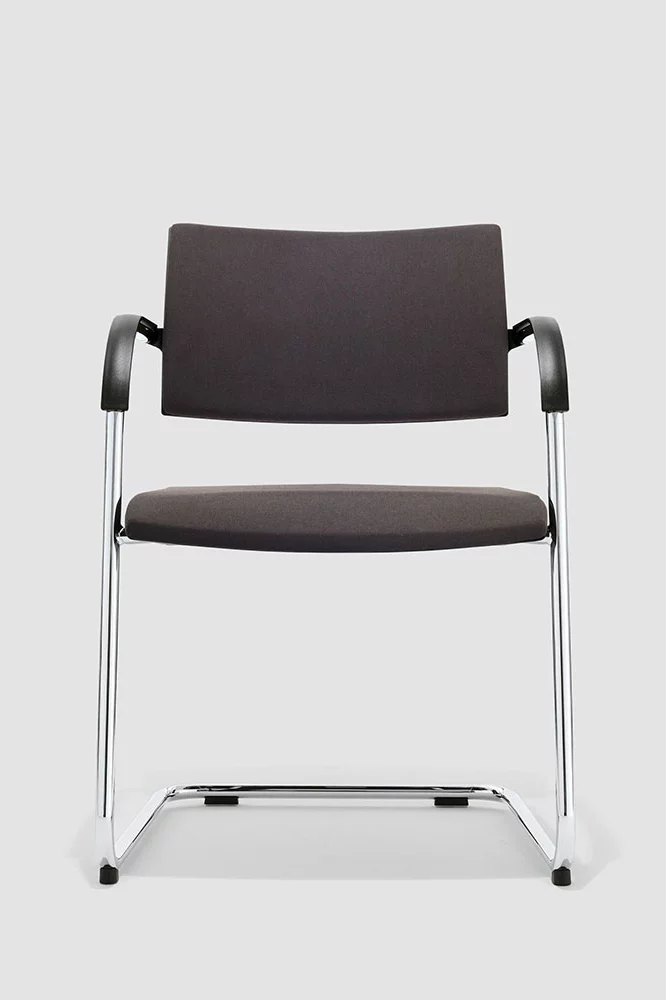 B_CAUSE, 4 leg Cantilever chair stackable With armrests Upholstered swivel base chair, Bene Office furniture, Image 6