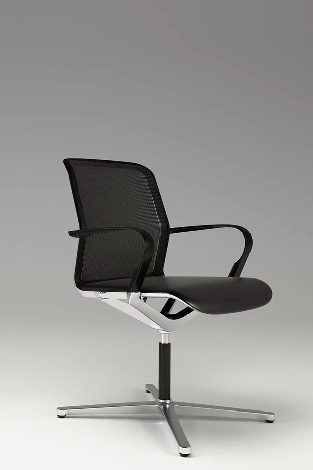 FILO Chair, Pied en croix version tapissée réglable en hauteur sur roulettes avec accoudoirs version non tapissée Premium  Siège ,meubles de bureau Bene, Image 5